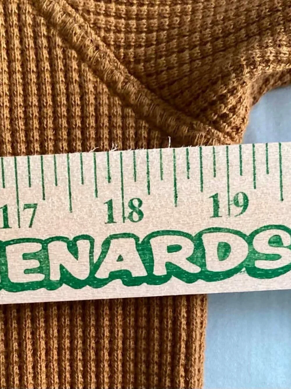 L. L. Bean Signature Waffle Knit Thermal Long Sleeve Men's Medium Brown Slim